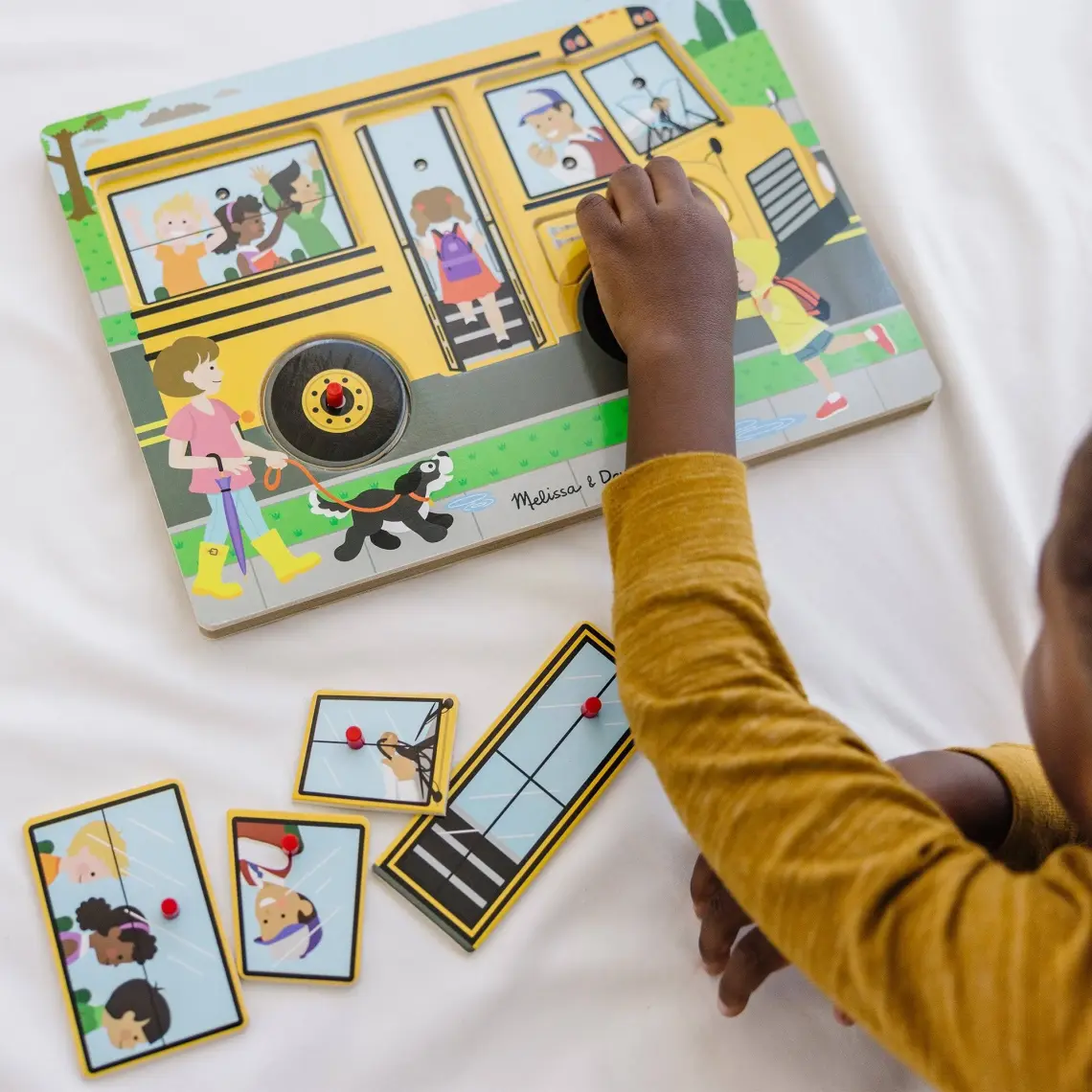 Melissa&Doug Ahşap Sesli Yapboz - The Wheels On The Bus