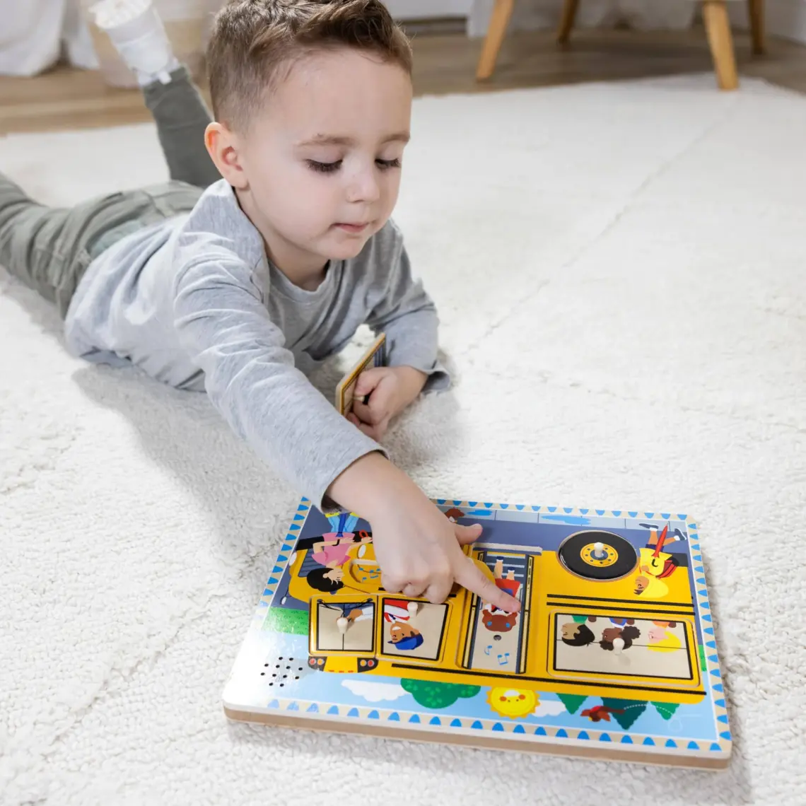 Melissa&Doug Ahşap Sesli Yapboz - The Wheels On The Bus