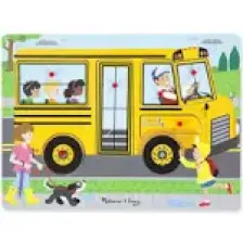 Melissa&Doug Ahşap Sesli Yapboz - The Wheels On The Bus