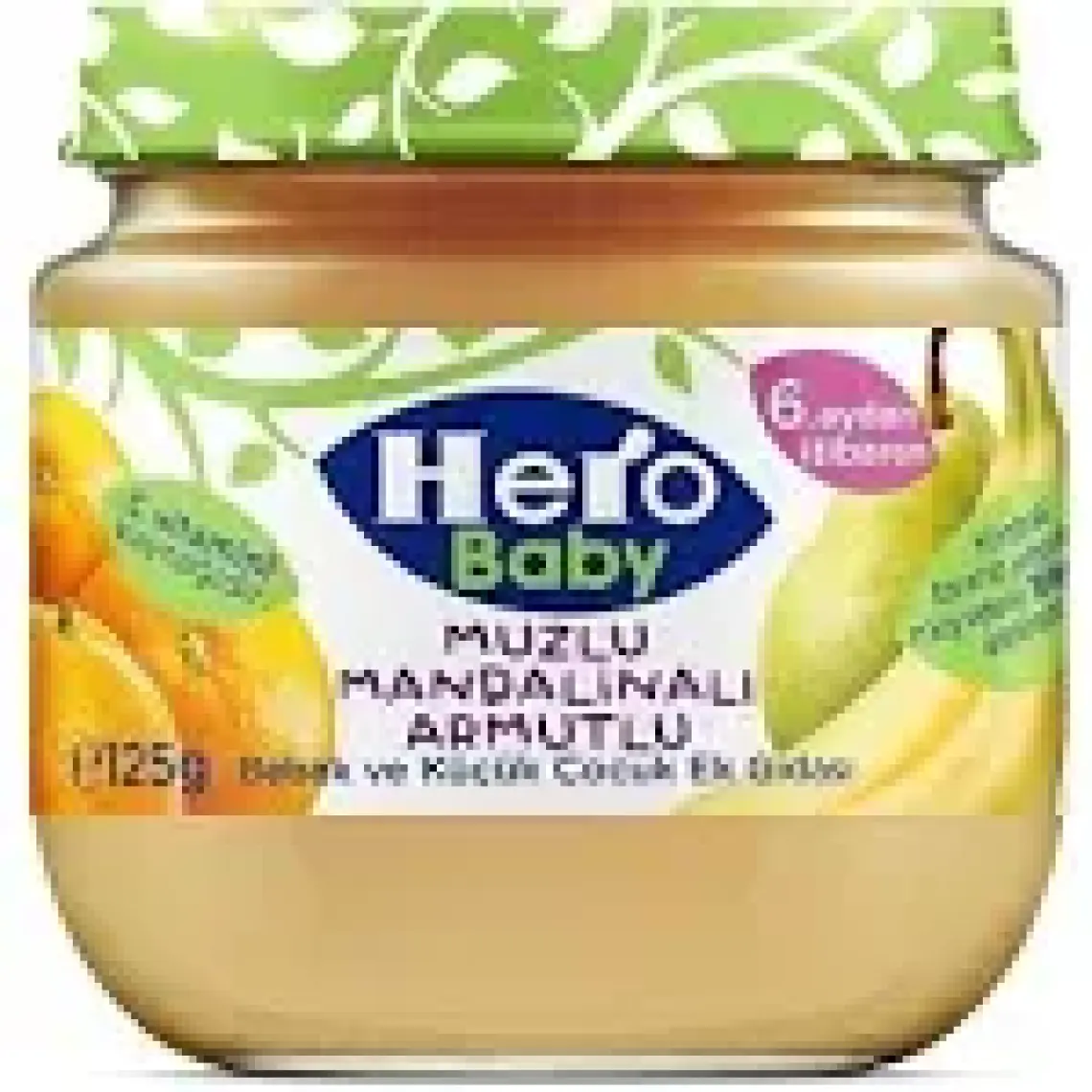 Hero Baby Muzlu Mandalinalı Armutlu Kavanoz Mama 125 gr