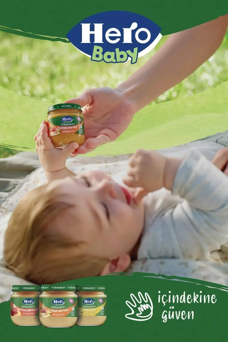 Hero Baby Muzlu Mandalinalı Armutlu Kavanoz Mama 125 gr