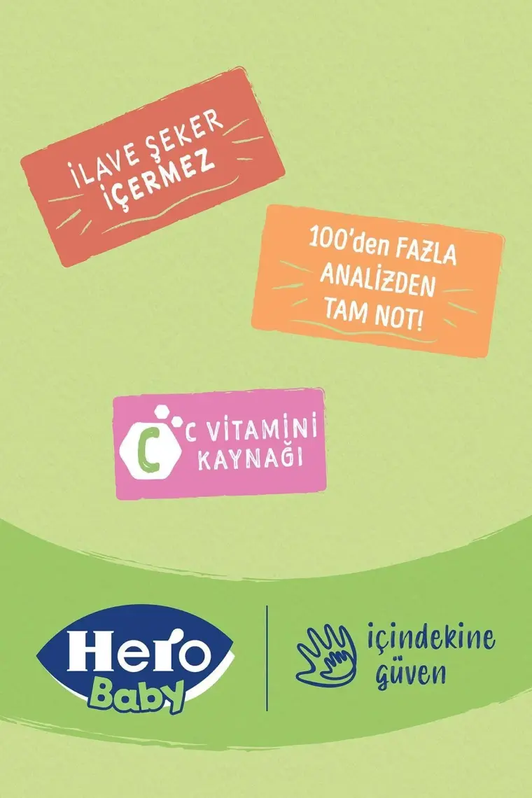 Hero Baby Muzlu Mandalinalı Armutlu Kavanoz Mama 125 gr