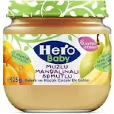 Hero Baby Muzlu Mandalinalı Armutlu Kavanoz Mama 125 gr