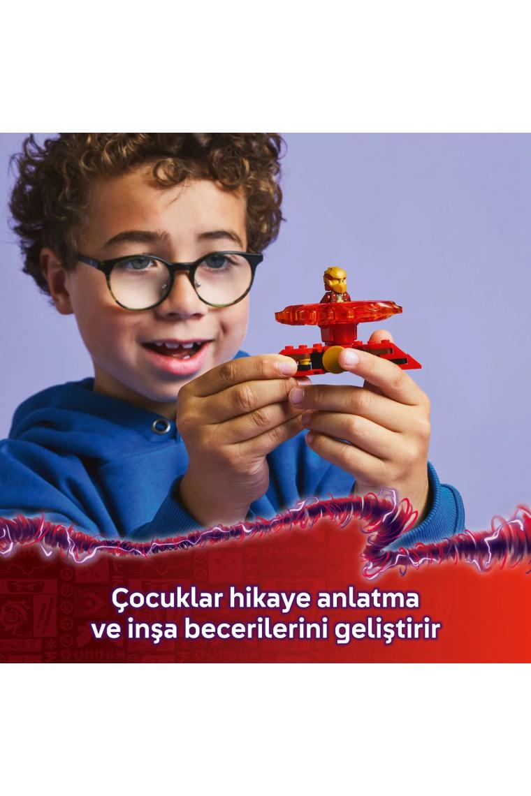 Nınjago Kai’nin Ejderha Spinjitzu Topacı 71823-6 Yaş ve Üzeri Çocuklar Için 2 Ninja Minifigürü Içeren Yaratıcı Oyuncak Yapım Seti, Doğum Günü Hediyesi (54 Parça)