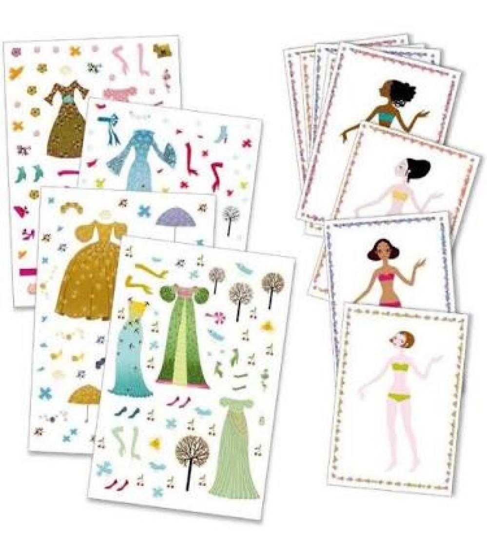 Djeco Kağıt Giydirme Seti - Dresses Through The Seasons