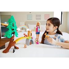 Barbie Tropikal Yaşam Rehberi Bebek ve Oyun Seti, Barbie Bebek ve 10 Hayvan Figürü Ile GTN60