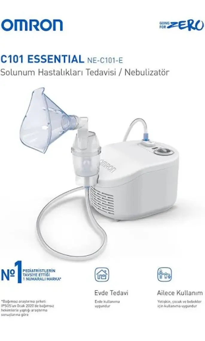 OMRON C101 Essential, Tüm Ailenin Kullanımına Uygun Nebulizatör