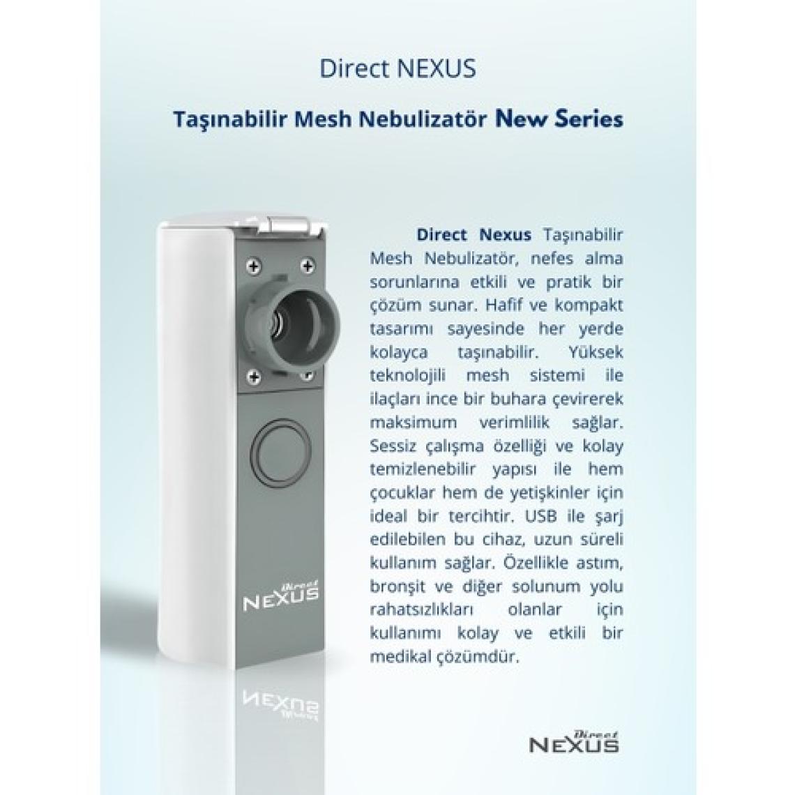 Direct Nexus Nexus Taşınabilir Mesh Nebulizatör New Series