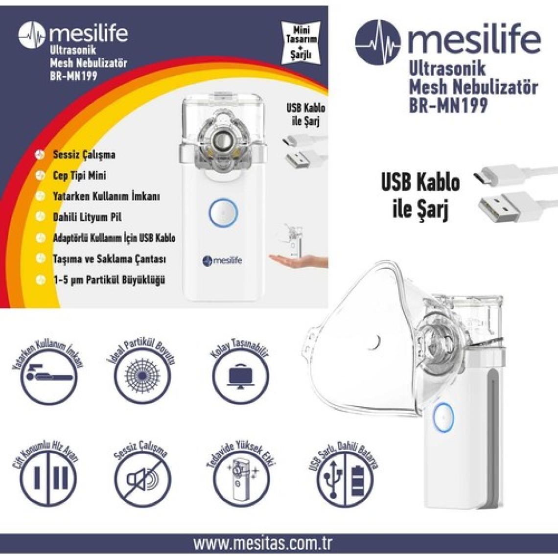 Mesilife BR-MN199 Mesh Şarjlı Nebulizatör