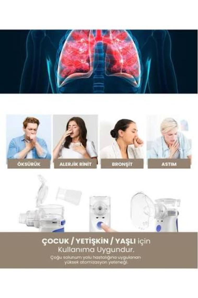 Fujika Yeni Nesil Yetişkinler ve Çocuklar Için Pilli Mesh Nebulizatör Su Şişesi Hediyelidir