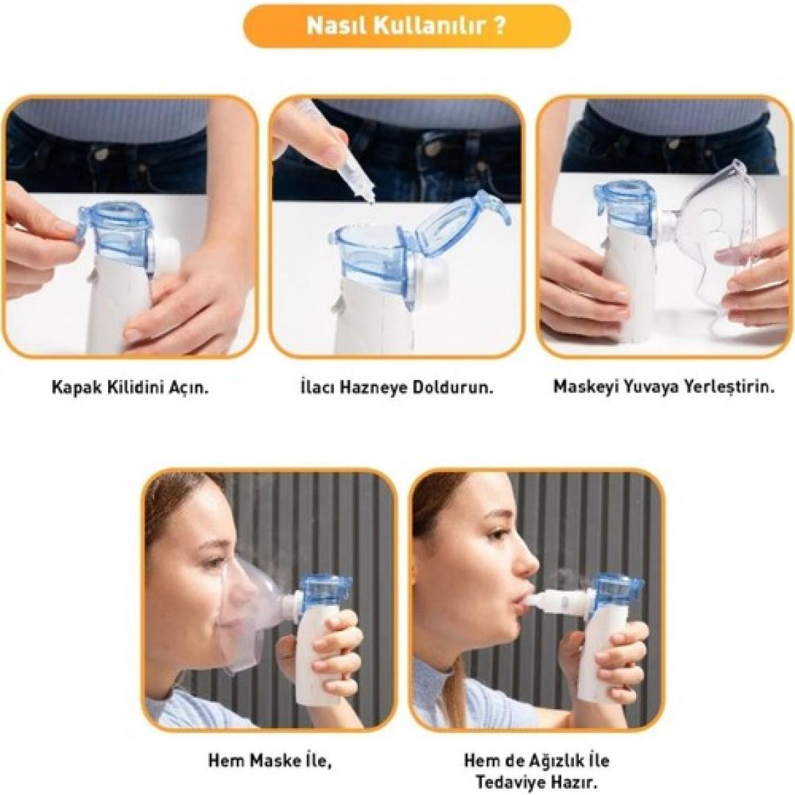 Kanz Taşınabilir Mesh Nebülizatör Şarjlı
