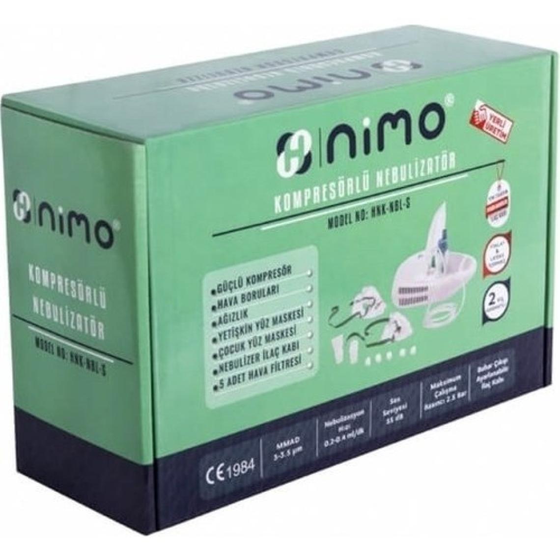 Nimo Kompresörlü Kapaklı Nebulizatör Cihazı