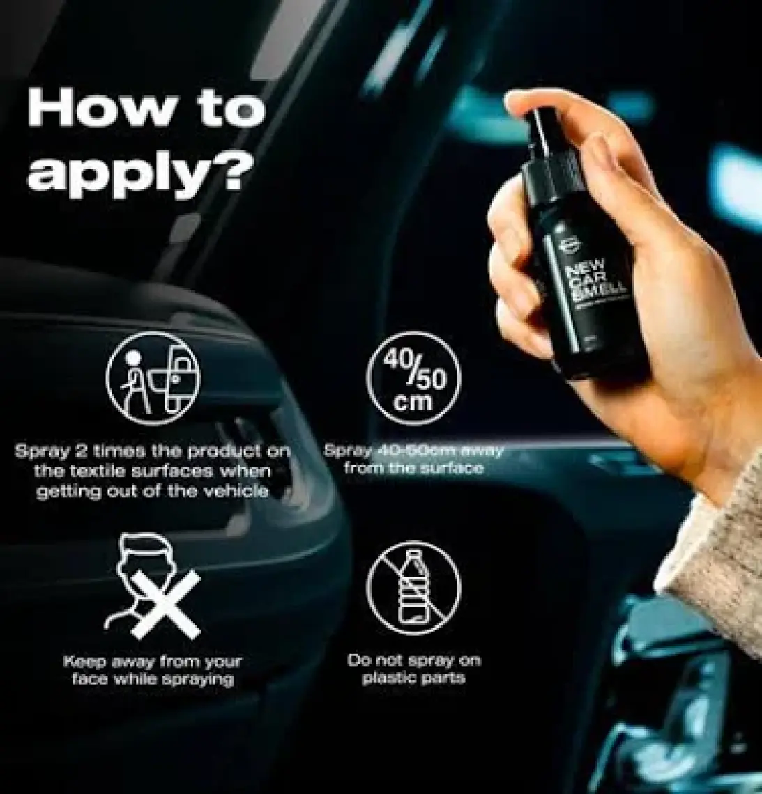 Nasiol New Car Smell Yeni Araç Kokusu-Araç içi Koku Giderici-50ml-Ferahlatıcı Oto Kokusu/Parfümü