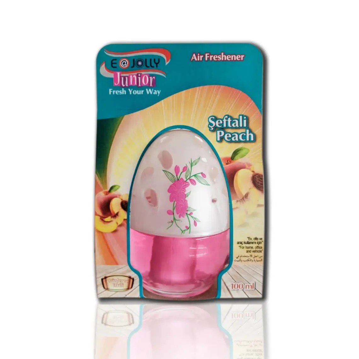 E-Jolly Koku Kolçak Içi Dünya Cam Şişe (Şeftali) 100ML