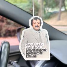 odaburada Müslüm Baba Hevesimiz Kalmadı Tasarımlı Dekoratif Oto Araç Kokusu ve Aksesuarı