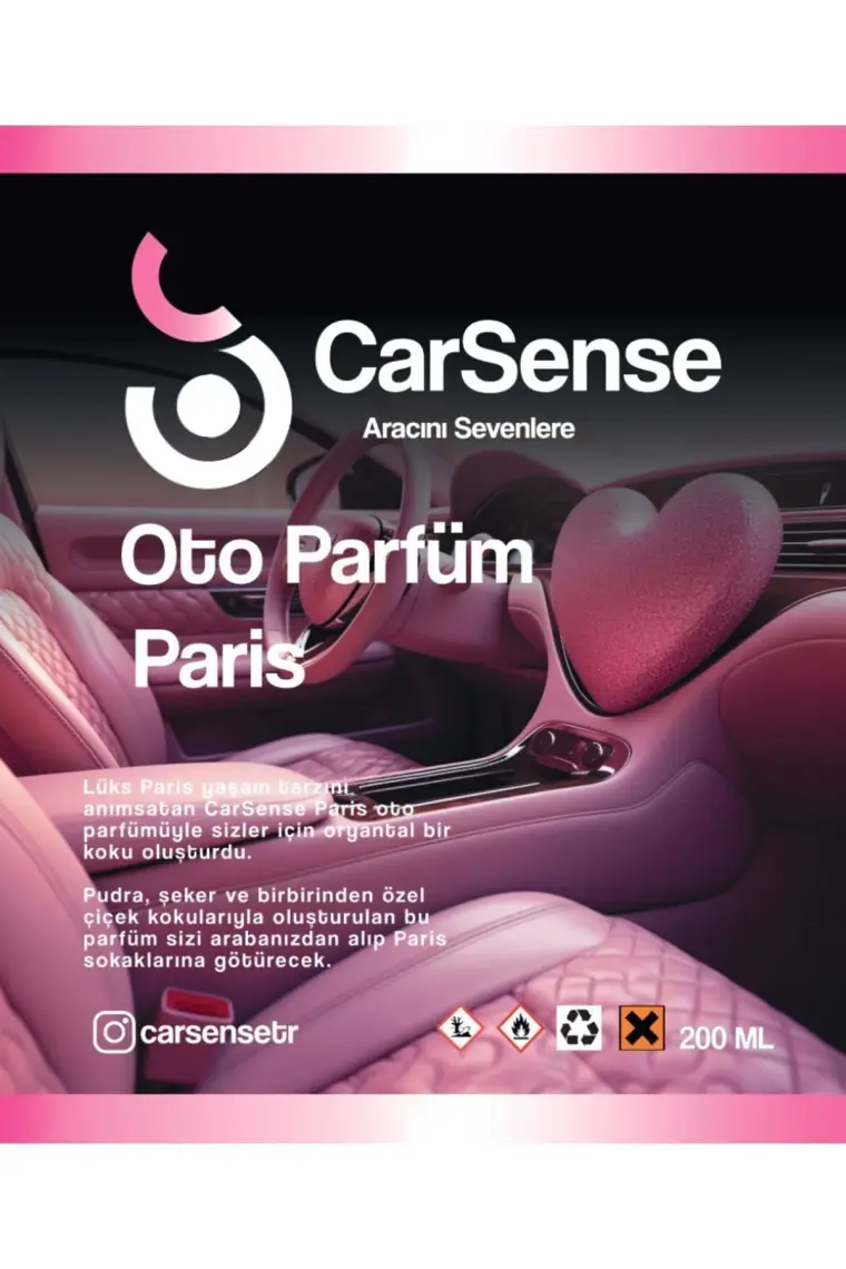 Carsense Oto Parfüm Paris - Sprey Araç Kokusu 200 ml