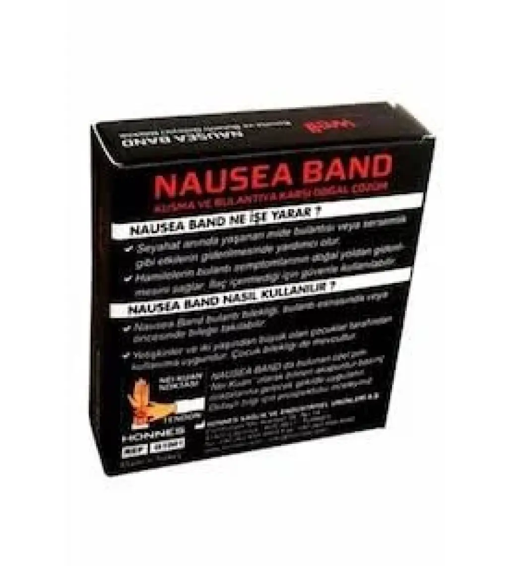 Getwell Nausea Kusma ve  Bileklik Band (Yetişkin) Siyah