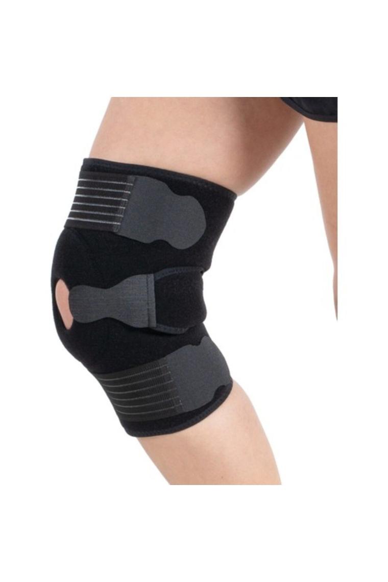 W504 Patella Destekli Siyah Cırt Ayarlı Standart Beden Dizlik