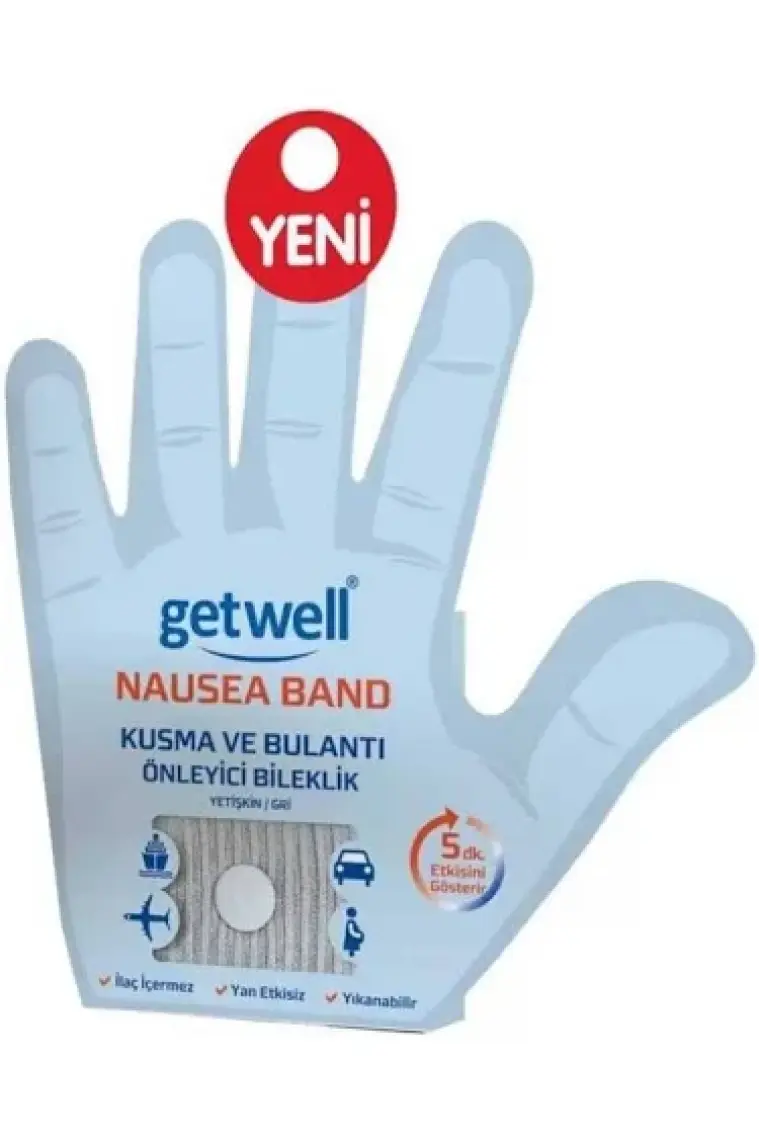 Getwell Nausea Kusma ve  Bileklik Band (Yetişkin) Siyah