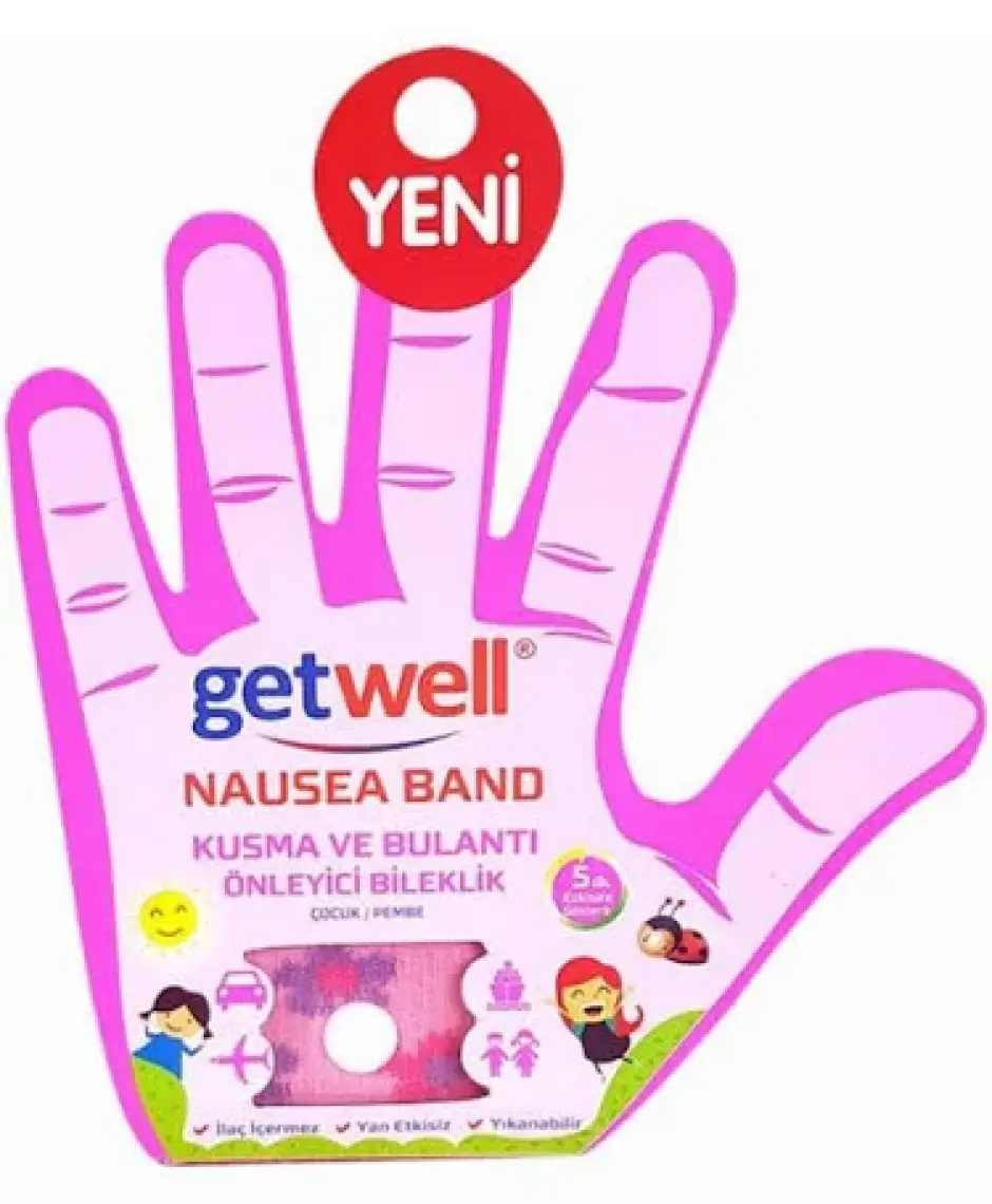 Getwell Nausea Kusma ve  Bileklik Band (Yetişkin) Siyah