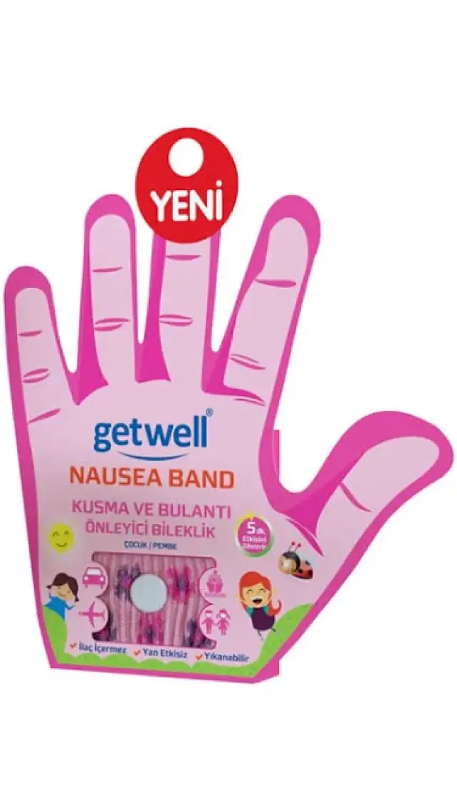 Getwell Nausea Kusma ve  Bileklik Band (Yetişkin) Siyah