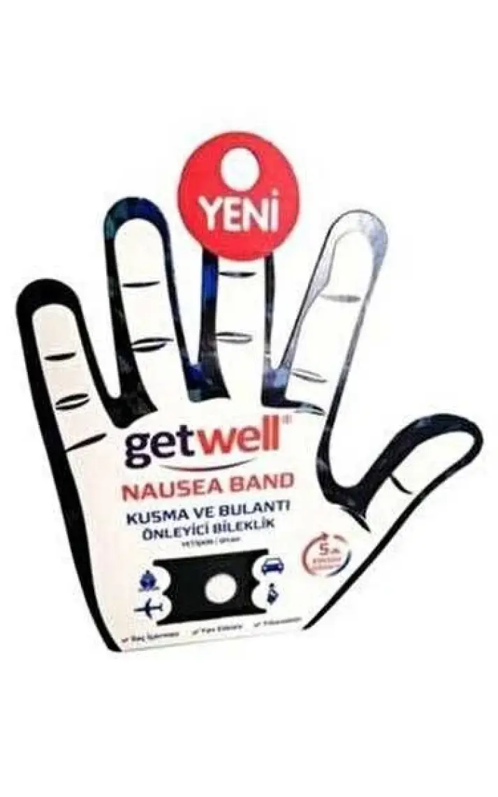 Getwell Nausea Kusma ve  Bileklik Band (Yetişkin) Siyah
