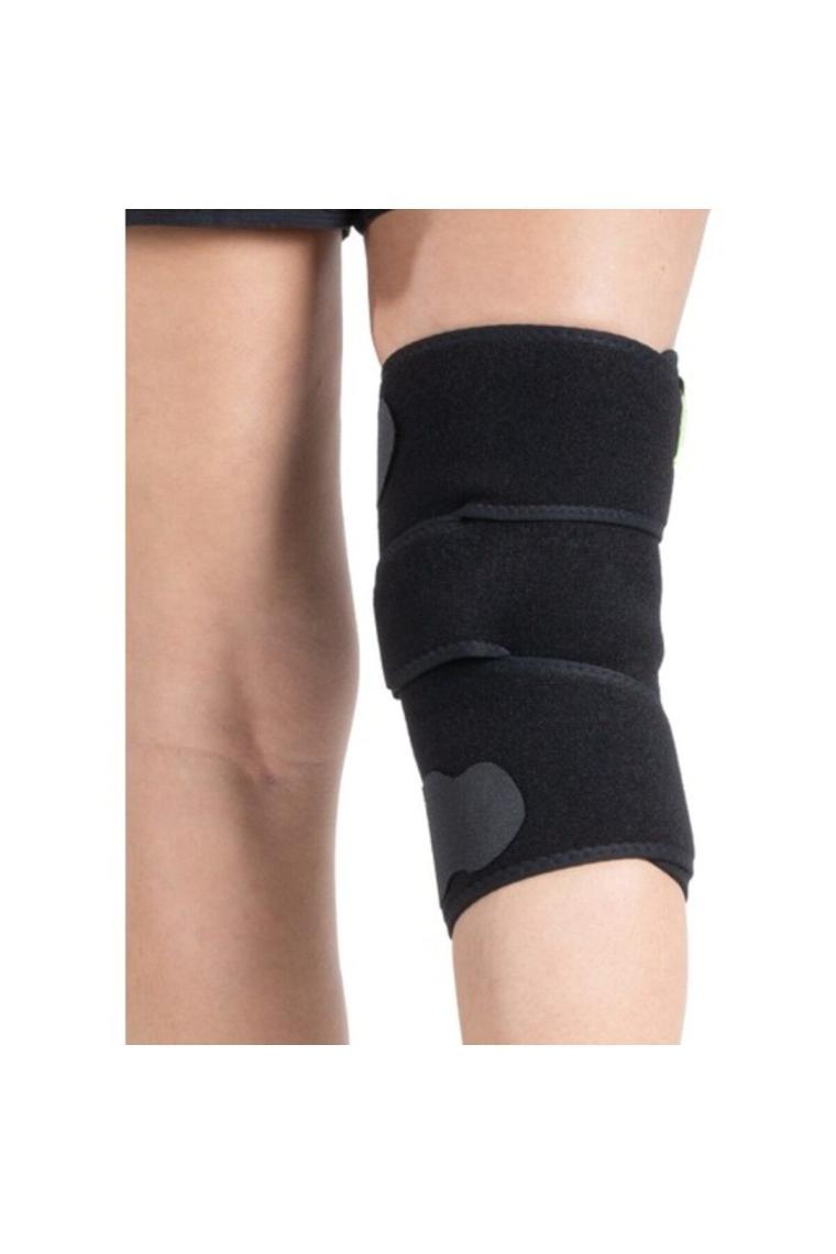 W504 Patella Destekli Siyah Cırt Ayarlı Standart Beden Dizlik