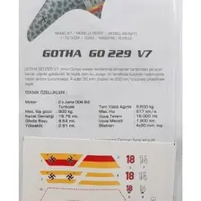 Pm Model Crewturk Gotha 229 V7 Plastik Maket