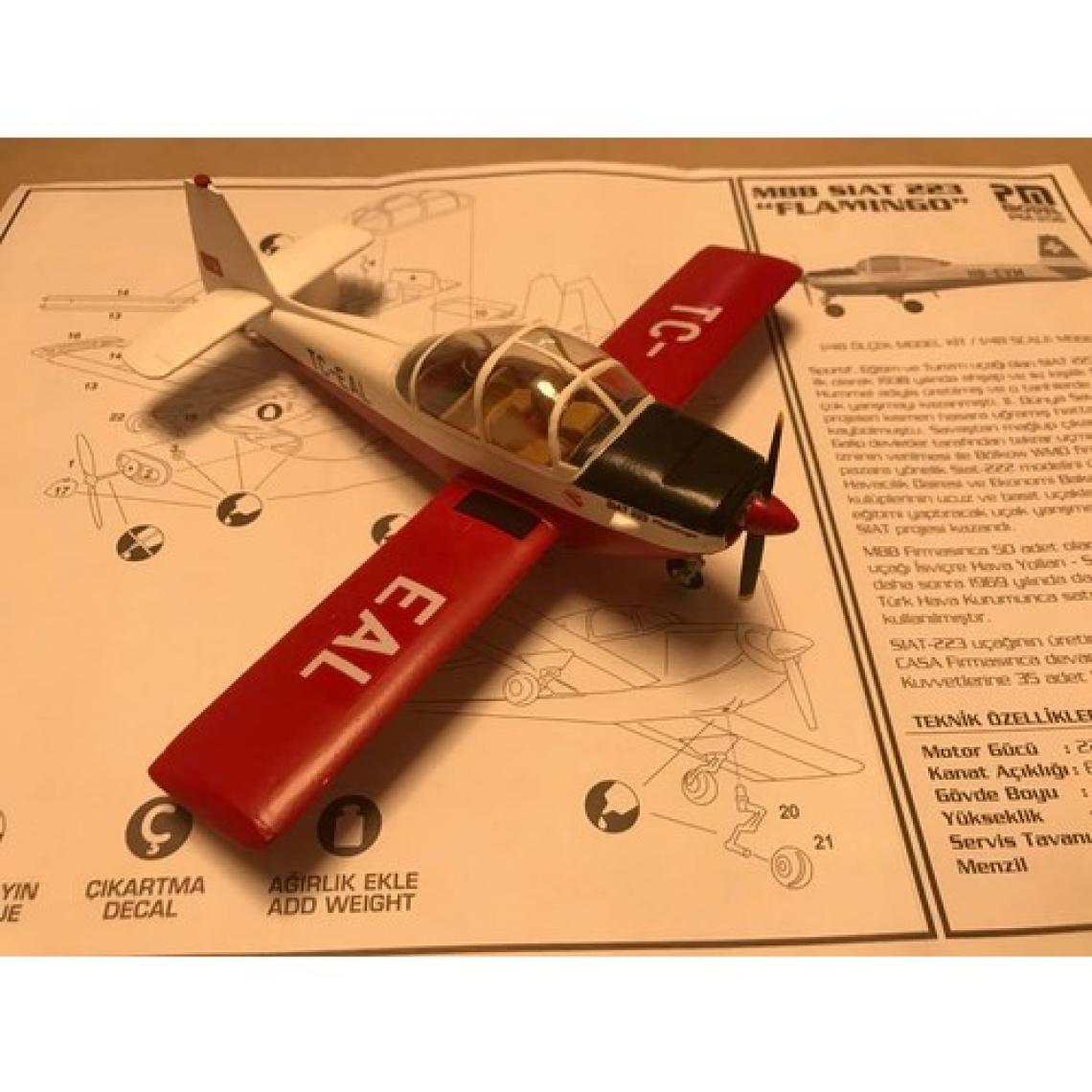 Pm Model PM-206 Mbb Siat 223 "flamingo" Model Uçak 1:48