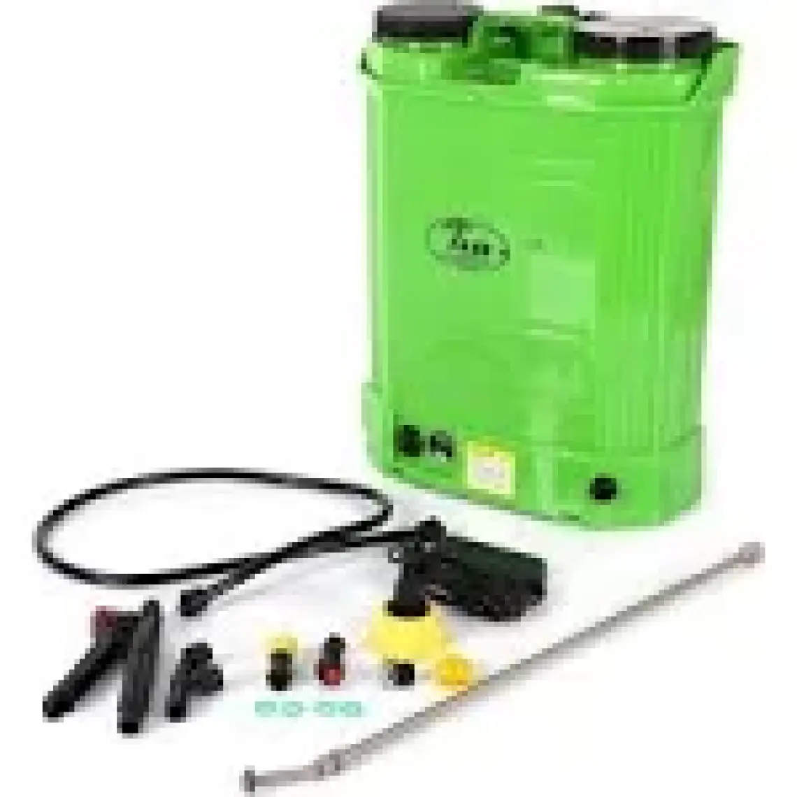 HB Garden Tools 16 Lt Şarjlı Turbo İlaç Pompası - Dayanıklı Hava Bölmeli, 120 cm Hortum ve 60 cm Püskürtme Çubuğu, Yeşil-Mavi-Beyaz-Sarı