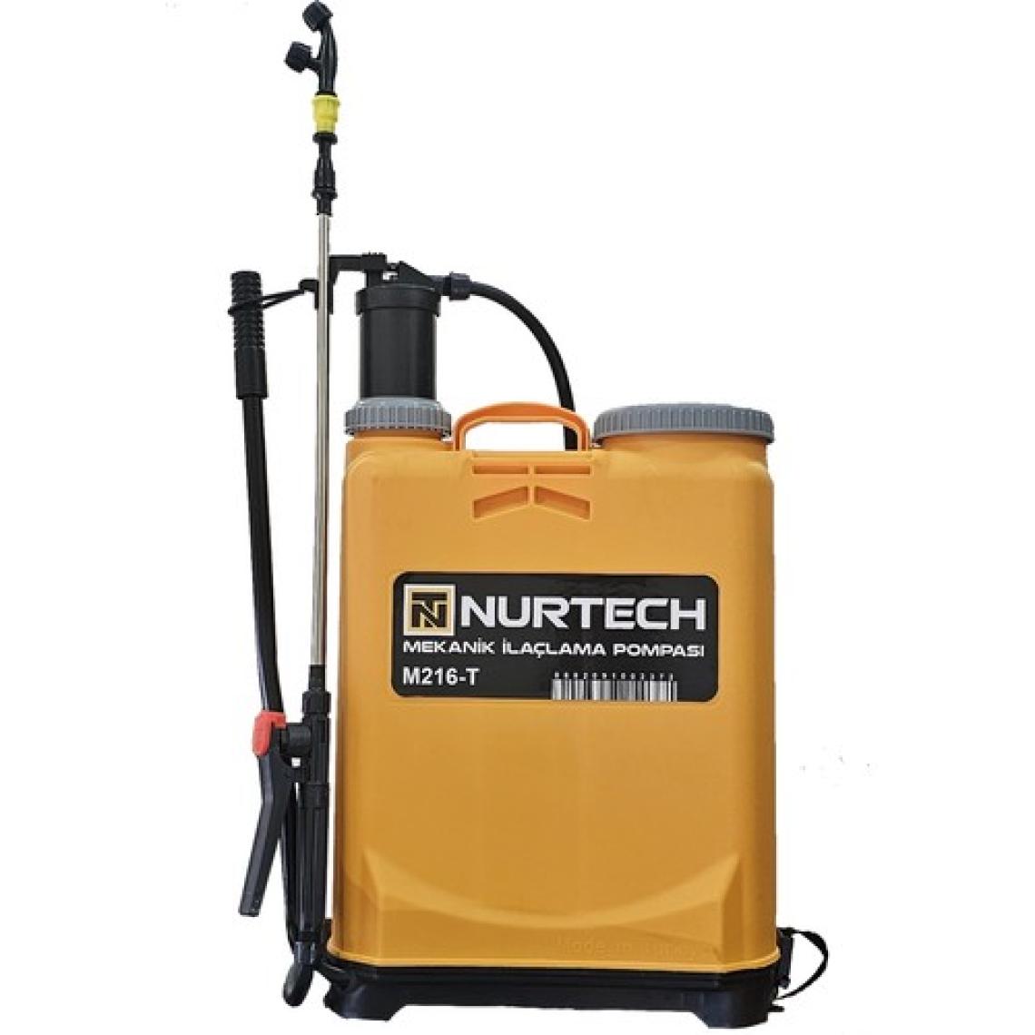 Nurtech Ilaçlama Pompası 16LITRE Manuel (Kollu) M216-TURUNCU