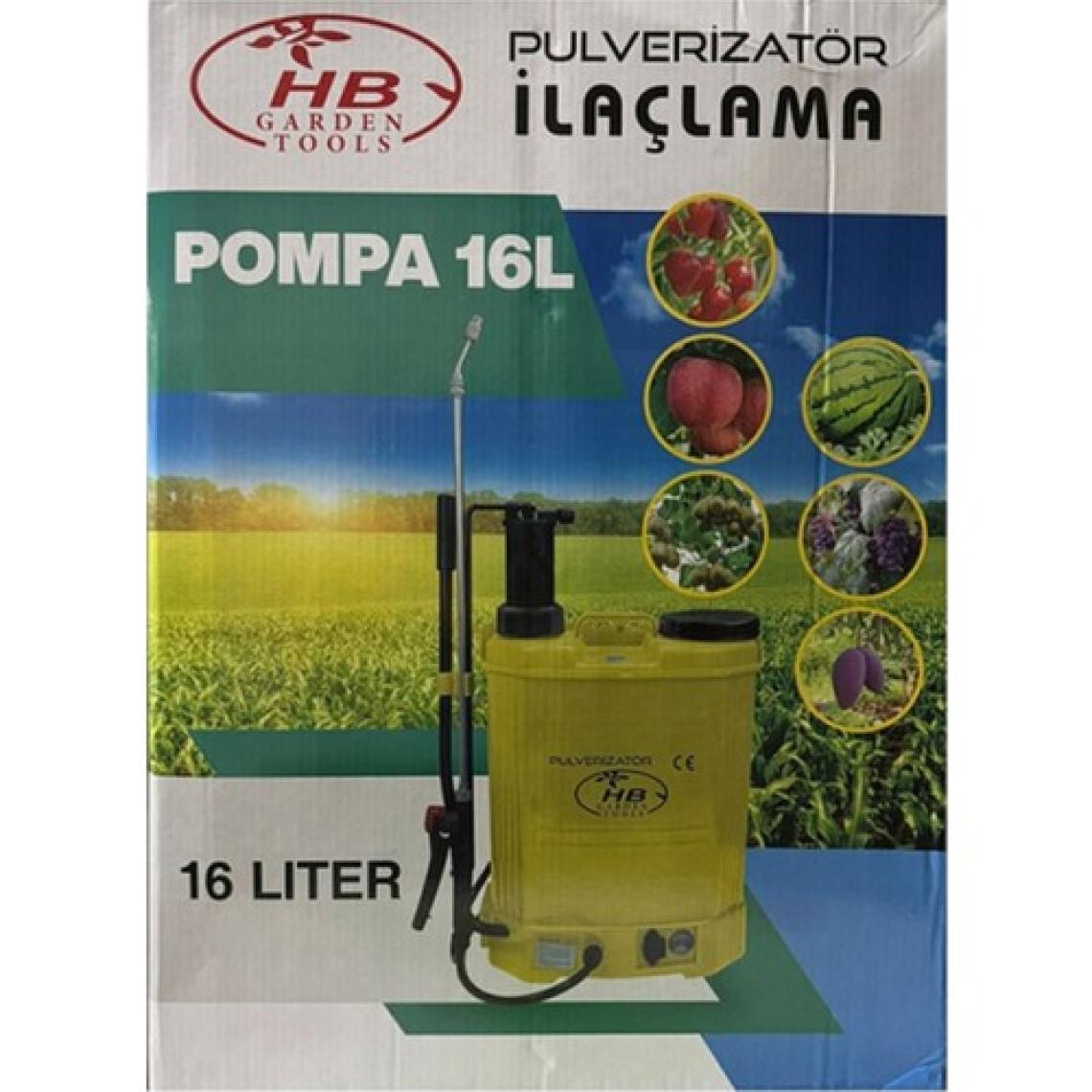 Hb Garden Tools Hb 16 Lt Akülü Şarjlı + Kollu Sırt Tipi Bahçe Sulama ve Ilaçlama Araç Yıkama Dezenfektan Püskürtme Pompası
