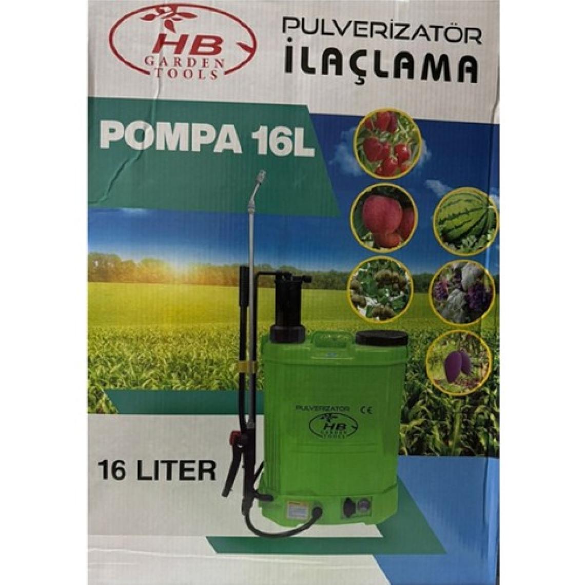 Hb Garden Tools Hb 16 Lt Akülü Şarjlı + Kollu Sırt Tipi Bahçe Sulama ve Ilaçlama Araç Yıkama Dezenfektan Püskürtme Pompası
