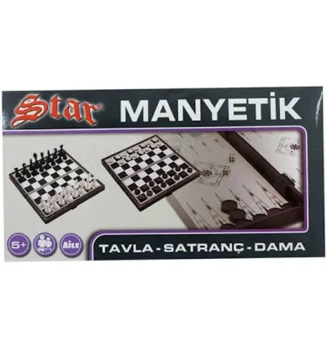 Star Oyun Manyetik Satranç Tavla Dama Seti