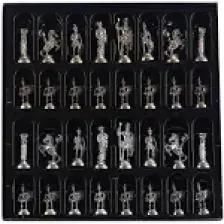 Gift Home Küçük Boy Metal Roma Satranç Taşı Parlak