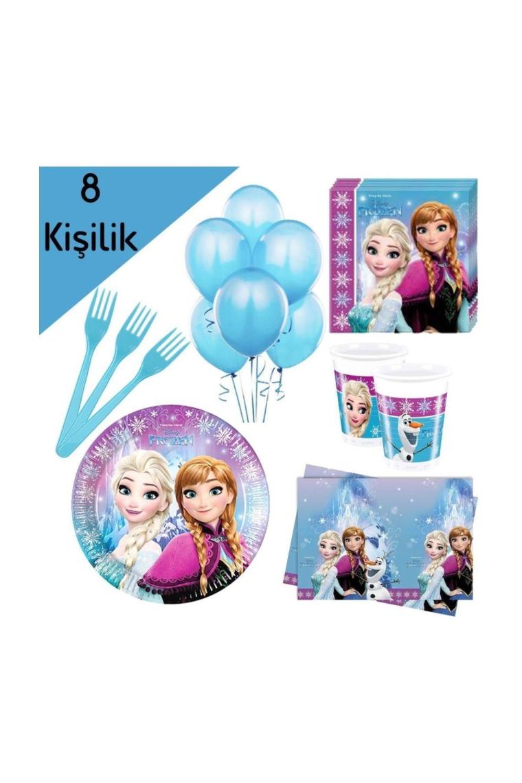 Elsa, Karlar ülkesi 8 Kişilik 6 Parça Doğum Günü Seti malzemeleri