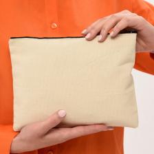 Kanvas Kumaş Clutch Çanta (25x18)