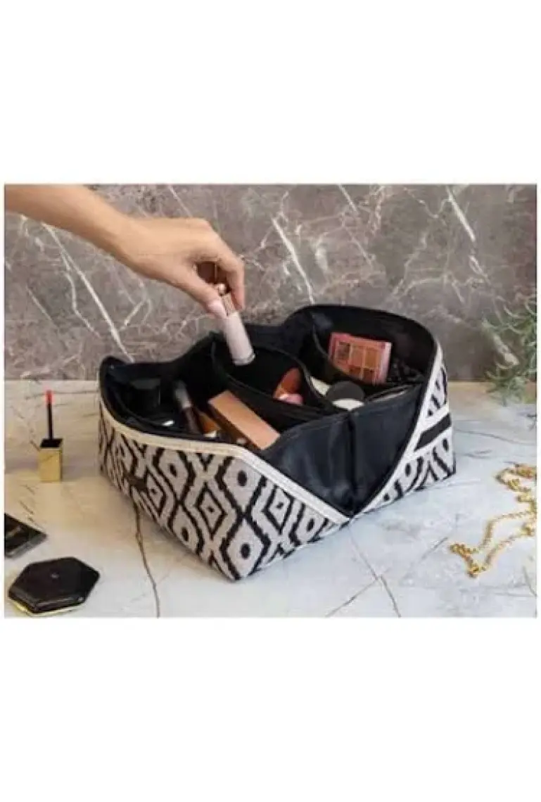 Bohe Makyaj Çantası, Düzenleyici, Seyahat Tipi Çanta Organizer 24X16X13 cm