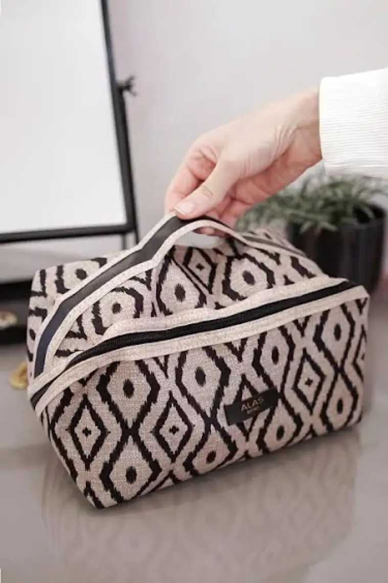 Bohe Makyaj Çantası, Düzenleyici, Seyahat Tipi Çanta Organizer 24X16X13 cm