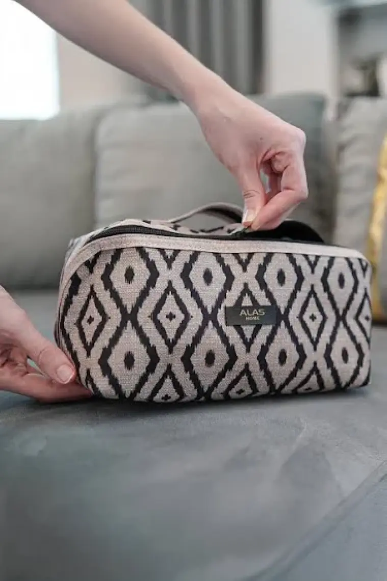 Bohe Makyaj Çantası, Düzenleyici, Seyahat Tipi Çanta Organizer 24X16X13 cm