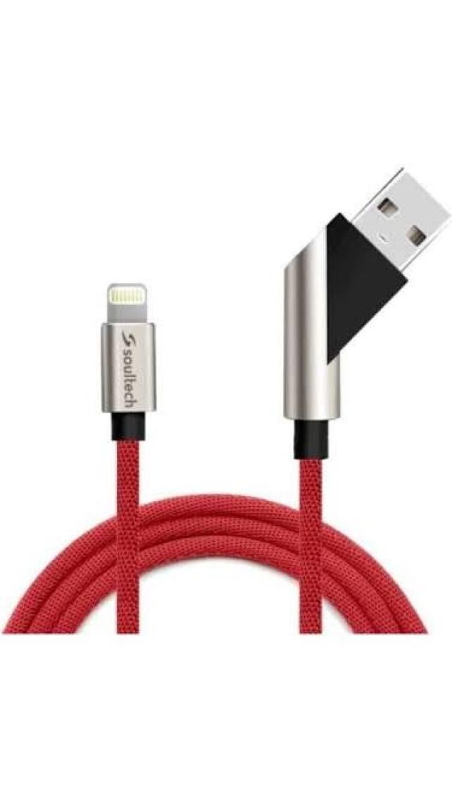 Soultech 2.4 A Lightning Hızlı Data Şarj Kablosu Kırmızı DK026K