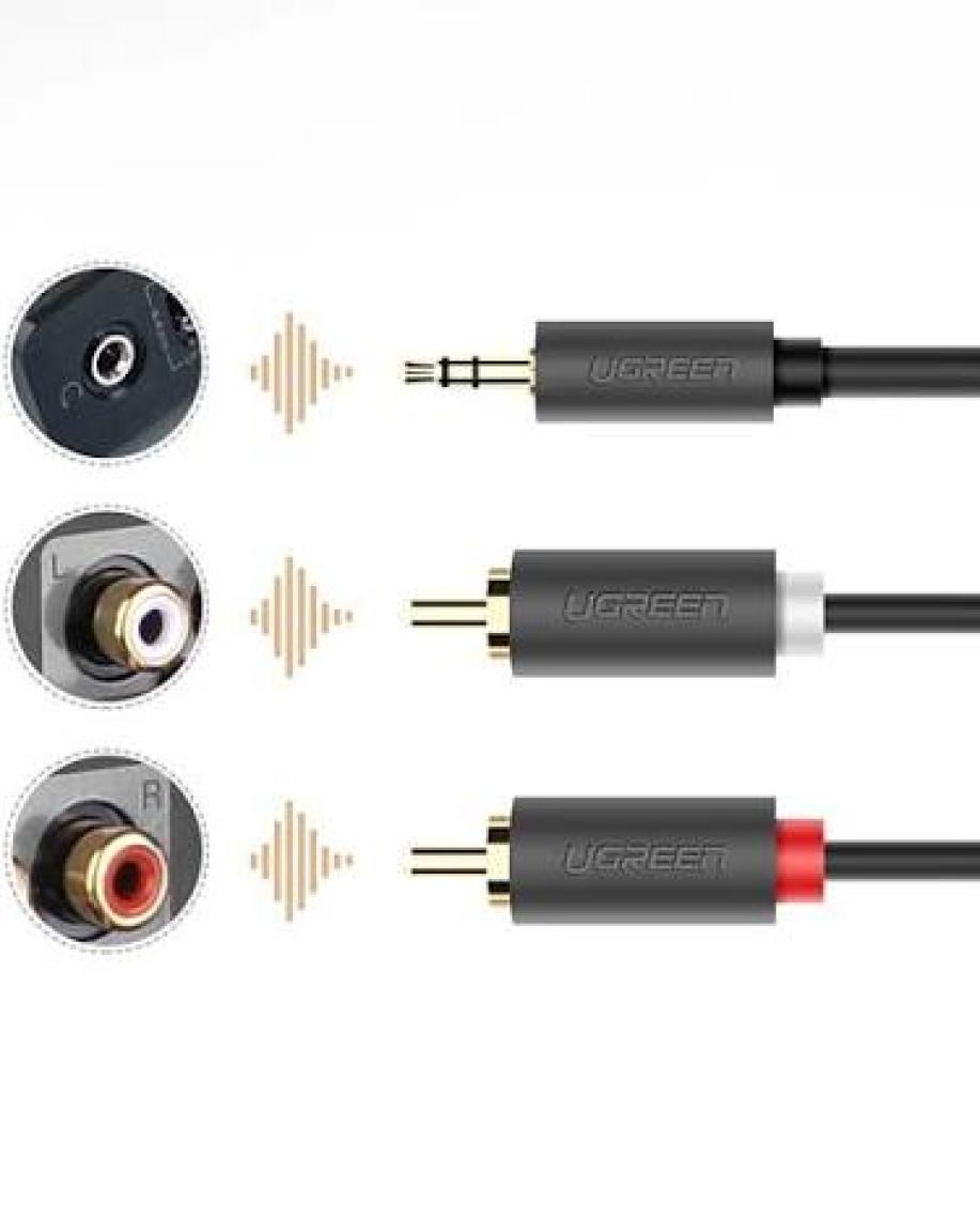 Ugreen 3.5mm AUX RCA Ses Kablosu 2 Metre