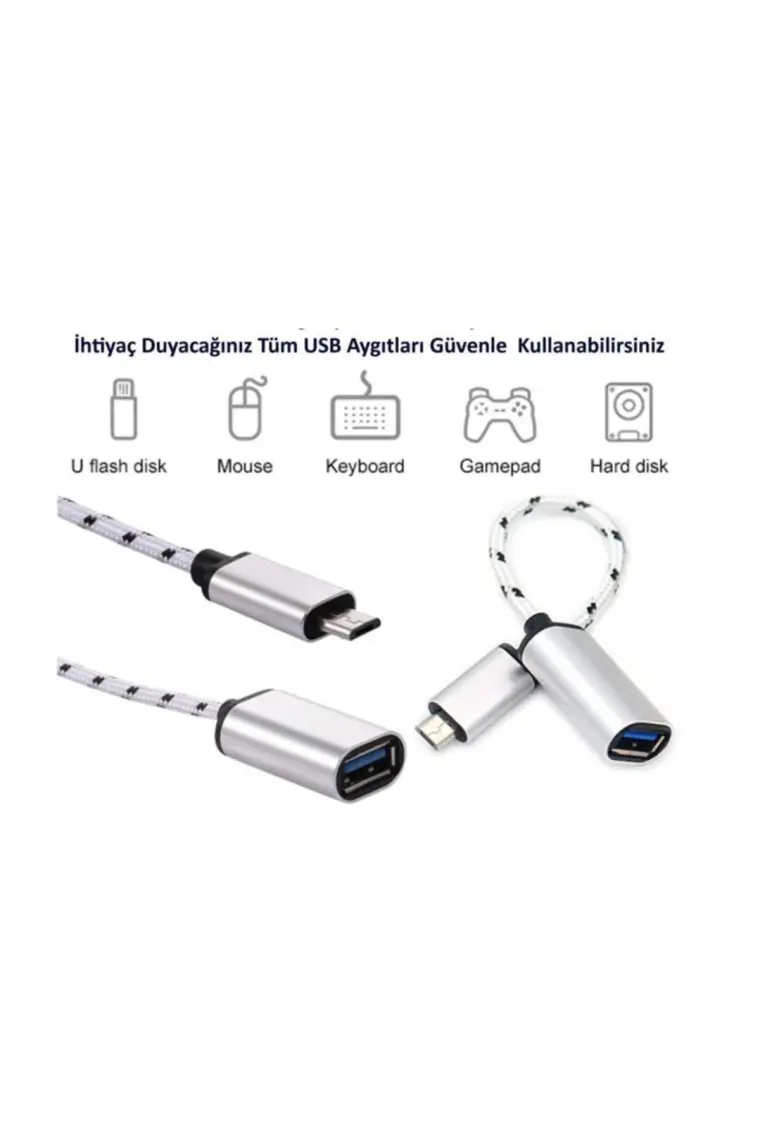 Gplus MC318  UTV007  Micro USB 3.0 To USB 3.0 Otg Kablo Gümüş