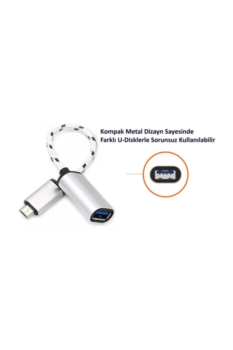 Gplus MC318  UTV007  Micro USB 3.0 To USB 3.0 Otg Kablo Gümüş
