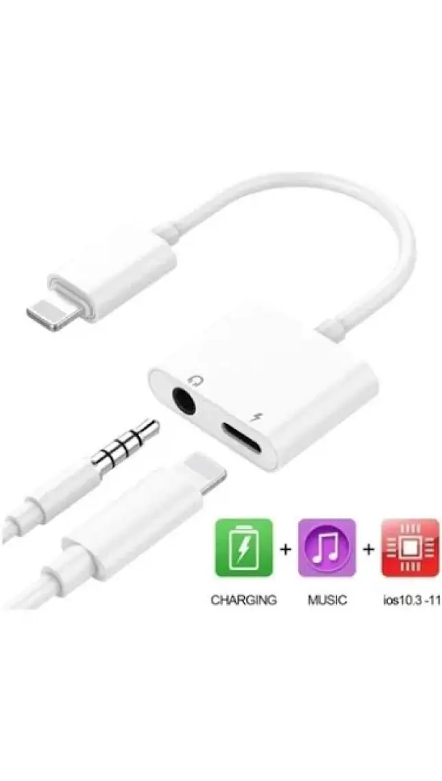 Jopus Apple iPhone Bluetooth Modlu Baglanti Sarj 3.5mm Dönüstürücü JO-IP09 Beyaz