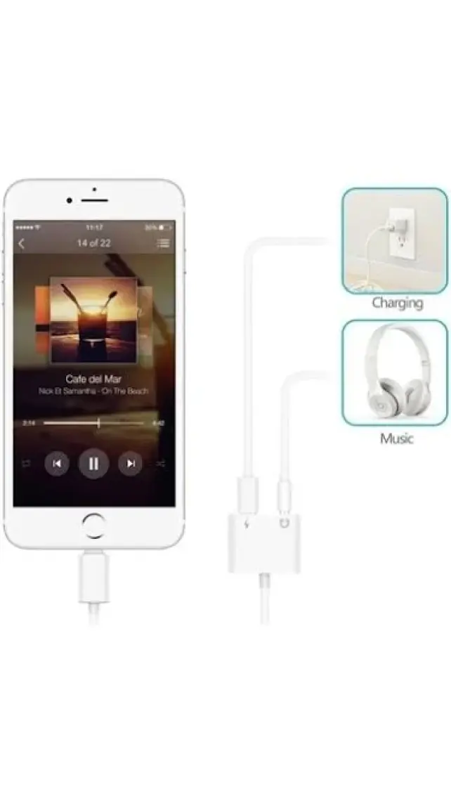 Jopus Apple iPhone Bluetooth Modlu Baglanti Sarj 3.5mm Dönüstürücü JO-IP09 Beyaz