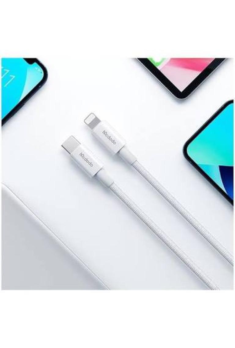 Mcdodo CA-2760 Type-C To Lightning Pd 36W Hızlı Data/şarj Kablosu 1.2m-Beyaz