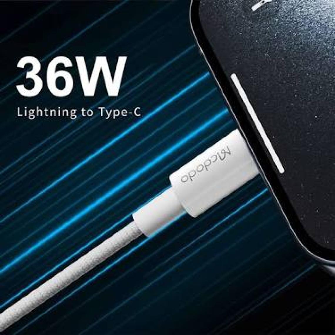 Mcdodo CA-2760 Type-C To Lightning Pd 36W Hızlı Data/şarj Kablosu 1.2m-Beyaz