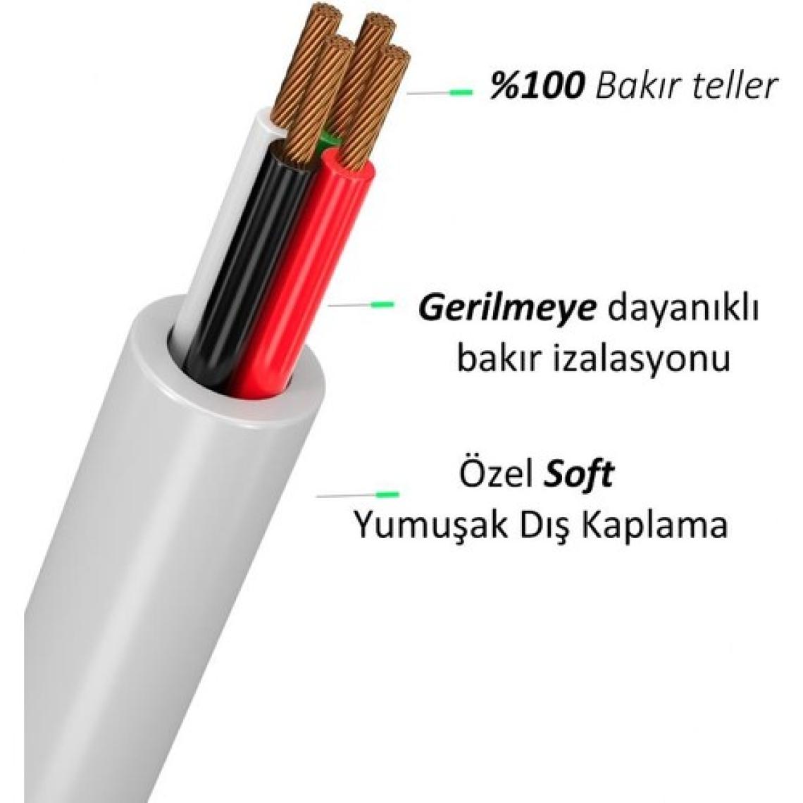 Eonaks iPhone iPad Ipod Uyumlu Çift Taraflı Usb-C To Lightning, Typ-C To Lightning Girişli Hızlı Şarj ve Data Kablosu