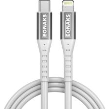 Eonaks iPhone iPad Ipod Uyumlu Çift Taraflı Usb-C To Lightning, Typ-C To Lightning Girişli Hızlı Şarj ve Data Kablosu